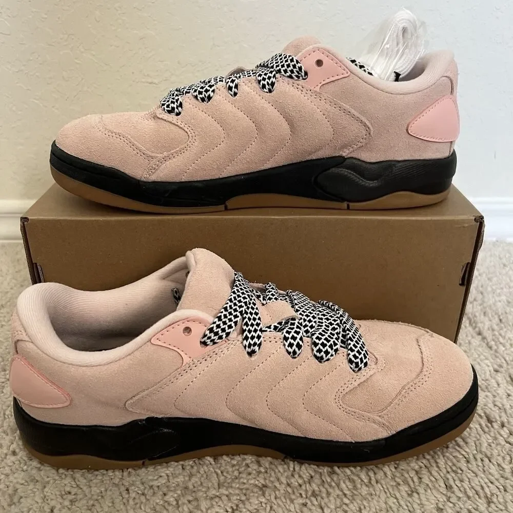 Jordan Men Pink Black Gum Suede Skate Nike Session Size 9 IB3731-600 New